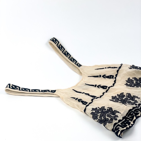 Cream Crop top - Boho Tank Top - Picture 6 of 7